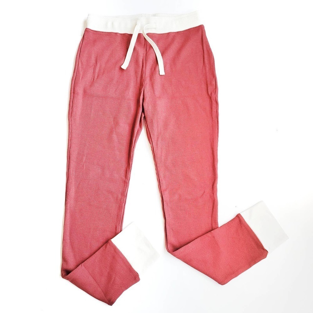New Goumi Womens lounge joggers Thermal Pajama Pants Waffle Drawstring